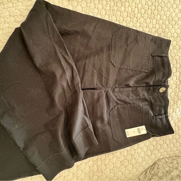 Anthropologies The Colette Cropped Wide-Leg Pants by Maeve BLACK size 31 NEW - Picture 2 of 4